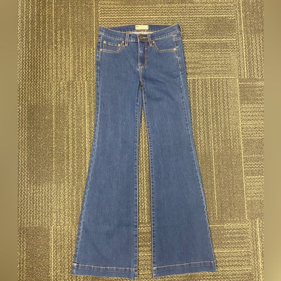 Free People Mallisson Dark Wash Flare Jeans Size 27 - Picture 4 of 11
